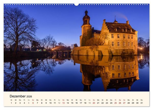Produktbild: Schl&ouml;sser und Burgen in NRW (hochwertiger Premium Wandkalender 2026 DIN A2 quer), Kunstdruck in Hochglanz