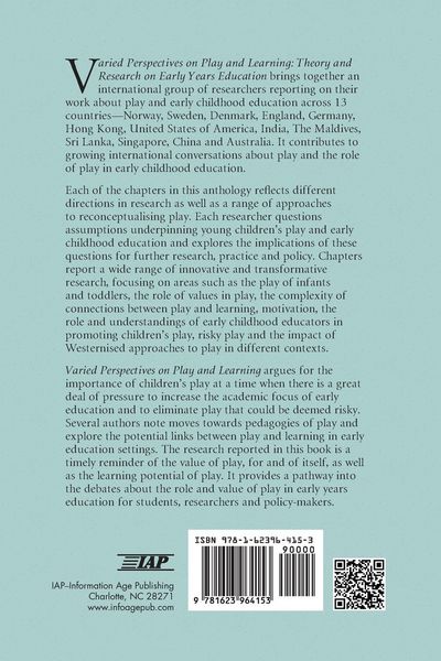 Produktbild: Varied Perspectives on Play and Learning
