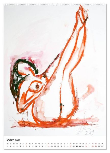 Produktbild: Erotische Aquarelle (Wandkalender 2027 DIN A2 hoch), CALVENDO Monatskalender