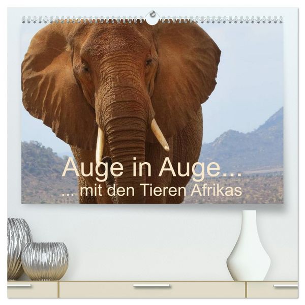 Auge in Auge mit den Tieren Afrikas (hochwertiger Premium Wandkalender 2026 DIN A2 quer), Kunstdruck in Hochglanz