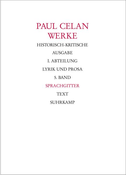 Produktbild: Werke. Historisch-kritische Ausgabe. I. Abteilung: Lyrik und Prosa