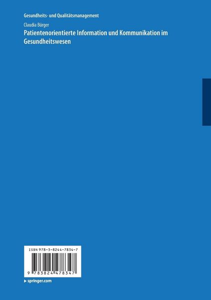 Produktbild: Patientenorientierte Information und Kommunikation im Gesundheitswesen