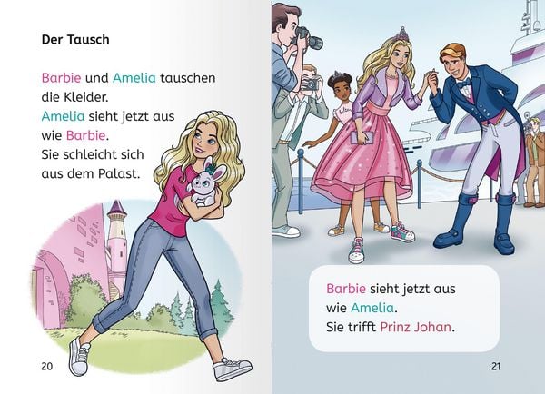 Produktbild: Barbie Princess Adventure: Prinzessin f&uuml;r einen Tag - Erstlesebuch zum Lesenlernen