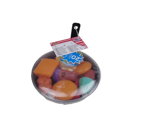 Produktbild: Pfannenset mit Gem&uuml;se Pfanne mit Deckel Zubeh&ouml;r Kelle Wender Lebensmittel 30cm