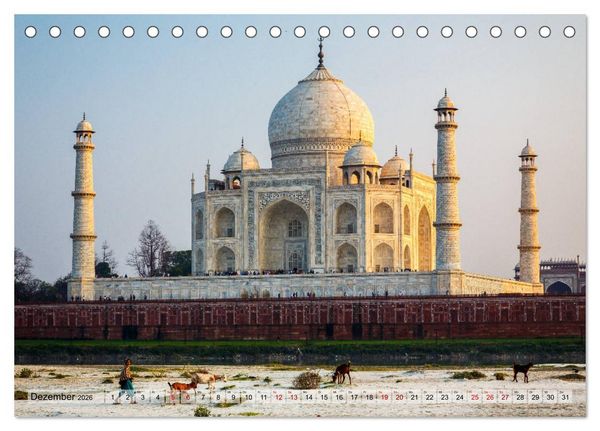 Produktbild: Indien: Tempel, Pal&auml;ste und Grabm&auml;ler (Tischkalender 2026 DIN A5 quer), CALVENDO Monatskalender