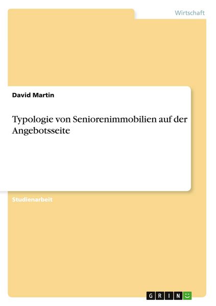 Produktbild: Typologie von Seniorenimmobilien auf der Angebotsseite