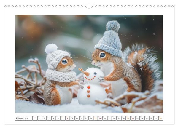 Produktbild: Lustige Eichh&ouml;rnchen (Wandkalender 2026 DIN A3 quer), CALVENDO Monatskalender