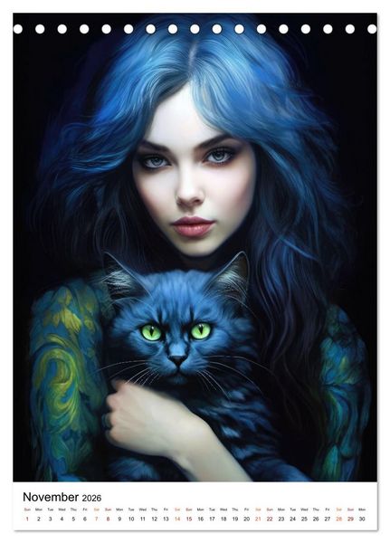 Produktbild: Meow and Forever (Desk Calendar 2026 DIN A5 portrait), CALVENDO 12 Month DeskCalendar