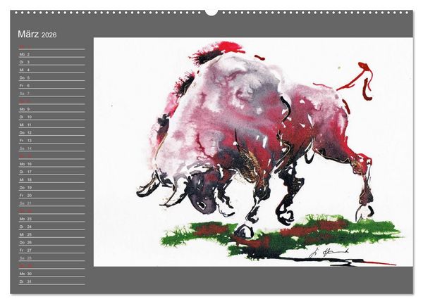 Produktbild: Sternbild Stier (Wandkalender 2026 DIN A2 quer), CALVENDO Monatskalender