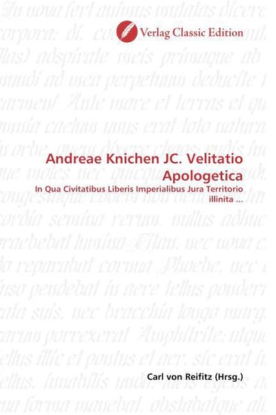 Produktbild: Andreae Knichen JC. Velitatio Apologetica