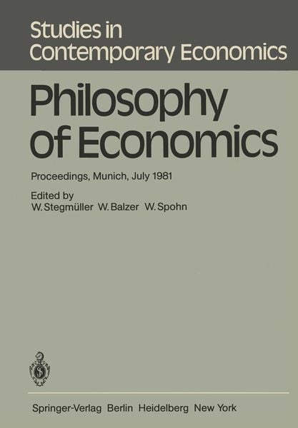 Produktbild: Philosophy of Economics