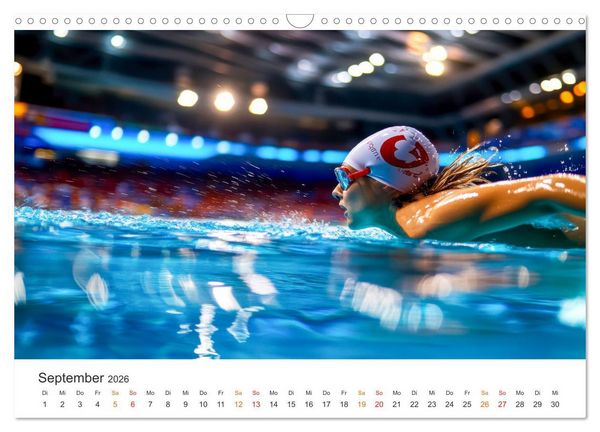 Produktbild: Schwimmen - Bahn f&uuml;r Bahn (Wandkalender 2026 DIN A3 quer), CALVENDO Monatskalender