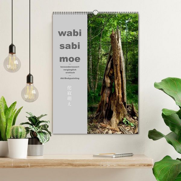 Produktbild: wabi sabi moe &mdash; bewundernswert verg&auml;nglich erotisch &mdash; Akt/Bodypainting (Wandkalender 2026 DIN A2 hoch), CALVENDO Monatskalender