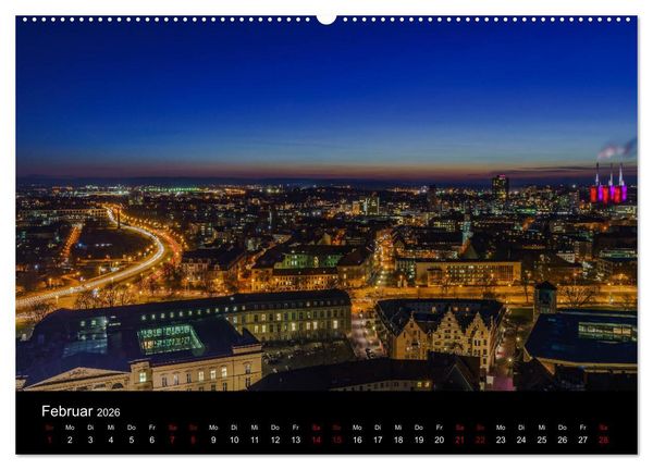 Produktbild: Hannover bei Nacht 2026 (hochwertiger Premium Wandkalender 2026 DIN A2 quer), Kunstdruck in Hochglanz