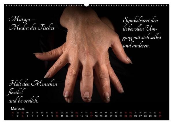 Produktbild: Mudras / 2026 (hochwertiger Premium Wandkalender 2026 DIN A2 quer), Kunstdruck in Hochglanz
