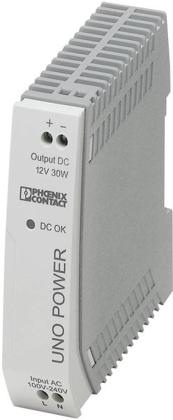 Phoenix Contact UNO-PS/1AC/12DC/30W Hutschienen-Netzteil (DIN-Rail) 12 V/DC 2.5 A 30 W Anzahl Ausgänge:1 x Inhalt 1 St.