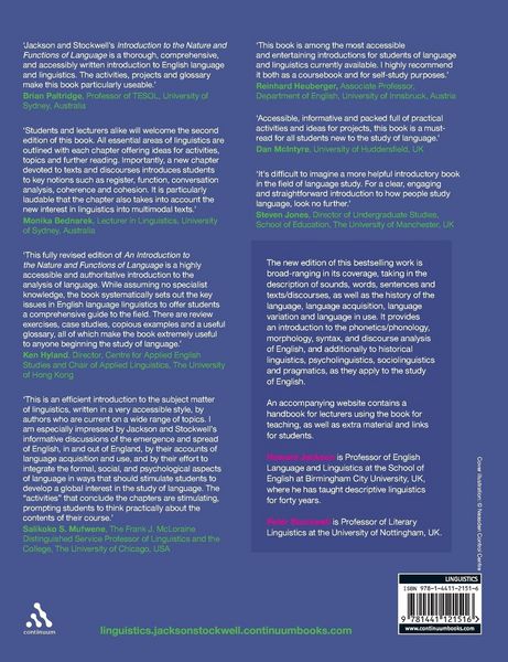 Produktbild: An Introduction to the Nature and Functions of Language