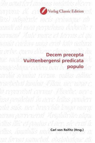 Produktbild: Decem precepta Vuittenbergensi predicata populo