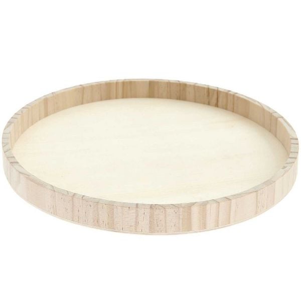 Produktbild: Holztablett natur 100%, &Oslash; 30 cm