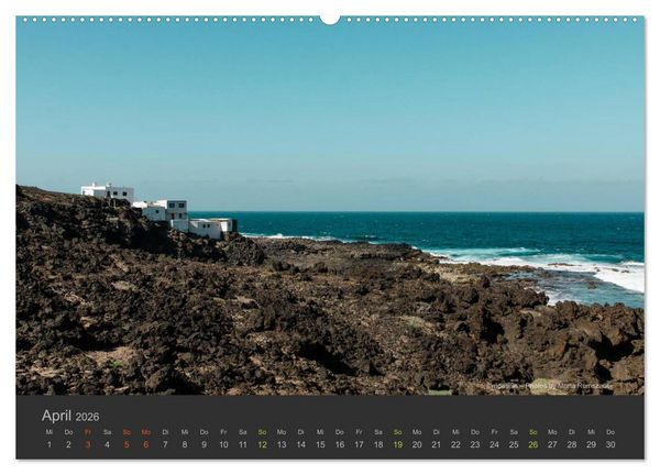 Produktbild: Vulkaninsel &ndash; Lanzarote (hochwertiger Premium Wandkalender 2026 DIN A2 quer), Kunstdruck in Hochglanz