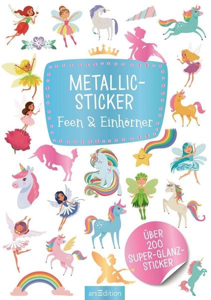 Produktbild: Metallic-Sticker &ndash; Feen & Einh&ouml;rner