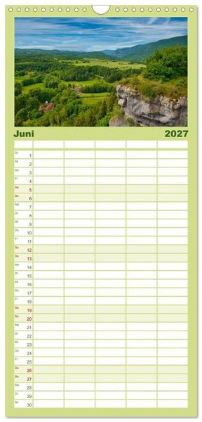Produktbild: Familienplaner 2027 - Frankreichs Natursch&ouml;nheiten mit 5 Spalten (Wandkalender, 21 x 45 cm) CALVENDO