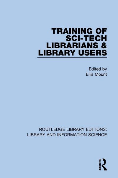 Produktbild: Training of Sci-Tech Librarians & Library Users