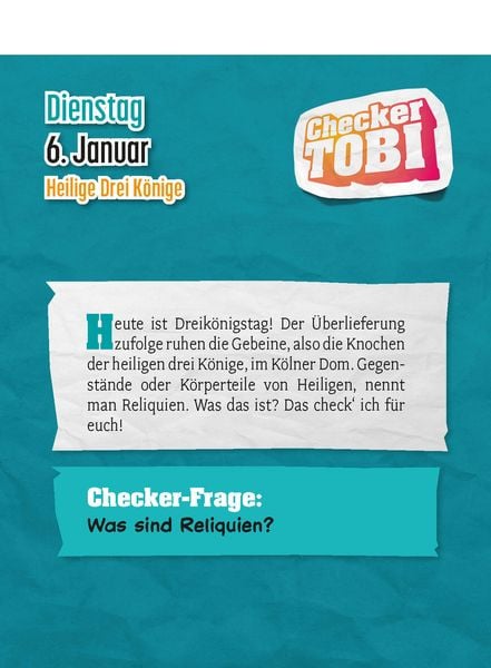Produktbild: Checker Tobi 2026: Tagesabreißkalender mit über 300 spannenden Checks zum Aufstellen oder Aufhängen