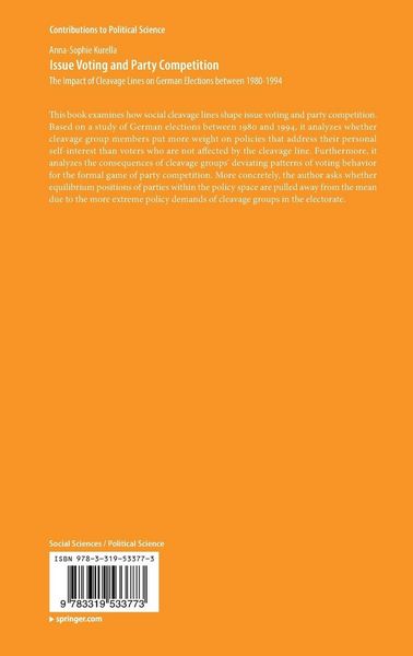 Produktbild: Issue Voting and Party Competition