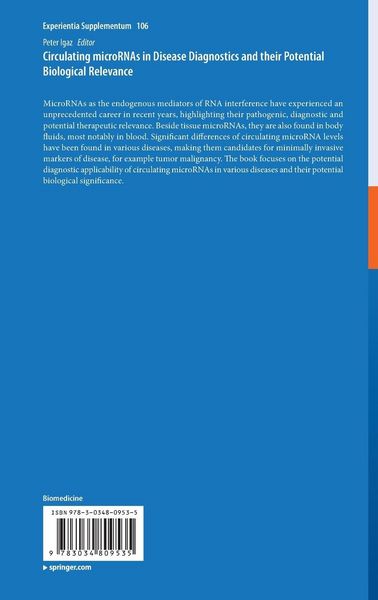 Produktbild: Circulating microRNAs in Disease Diagnostics and their Potential Biological Relevance