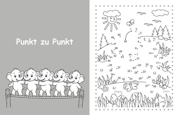 Produktbild: Punkt f&uuml;r Punkt ins Abenteuer - Verbinde die Punkte, entdecke die Bilder, male sie bunt aus