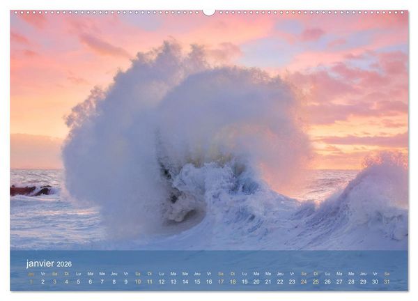Produktbild: Dans des vagues - Le ballet &eacute;ternel de la mer (Calendrier mural 2026 DIN A2 vertical), CALVENDO calendrier mensuel