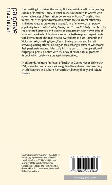 Produktbild: Nineteenth-Century Poetry and Literary Celebrity