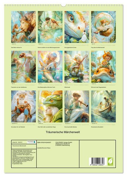 Produktbild: Tr&auml;umerische M&auml;rchenwelt (hochwertiger Premium Wandkalender 2026 DIN A2 hoch), Kunstdruck in Hochglanz