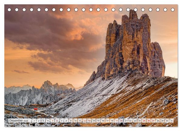 Produktbild: Bergwanderung Dolomiten rund um die Drei Zinnen (Tischkalender 2026 DIN A5 quer), CALVENDO Monatskalender