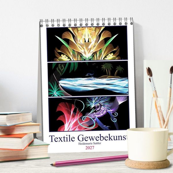 Produktbild: Textile Gewebekunst (Tischkalender 2027 DIN A5 hoch), CALVENDO Monatskalender
