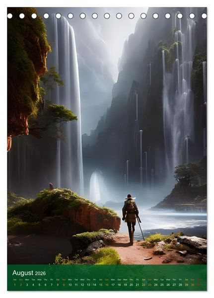 Produktbild: Epic Wanderings (Desk Calendar 2026 DIN A5 portrait), CALVENDO 12 Month DeskCalendar