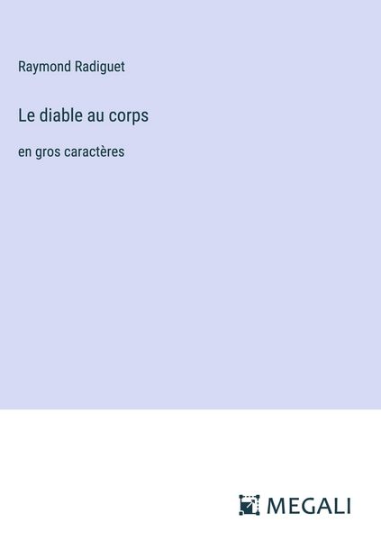 Produktbild: Le diable au corps