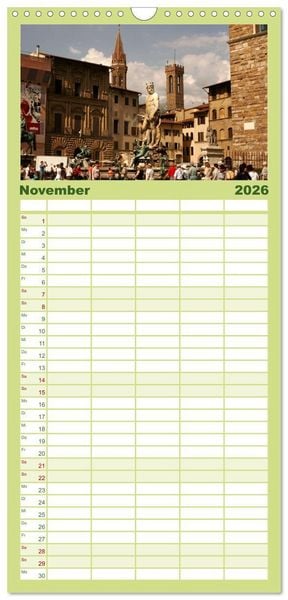 Produktbild: Familienplaner 2026 - Traumhaftes Italien mit 5 Spalten (Wandkalender, 21 x 45 cm) CALVENDO