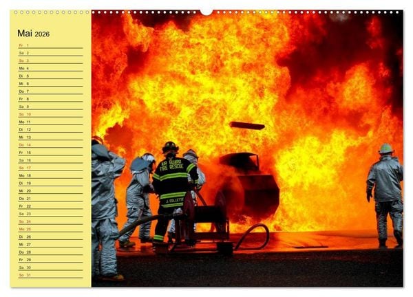 Produktbild: Die Feuerwehr. U.S. Firefighter im Einsatz (hochwertiger Premium Wandkalender 2026 DIN A2 quer), Kunstdruck in Hochglanz