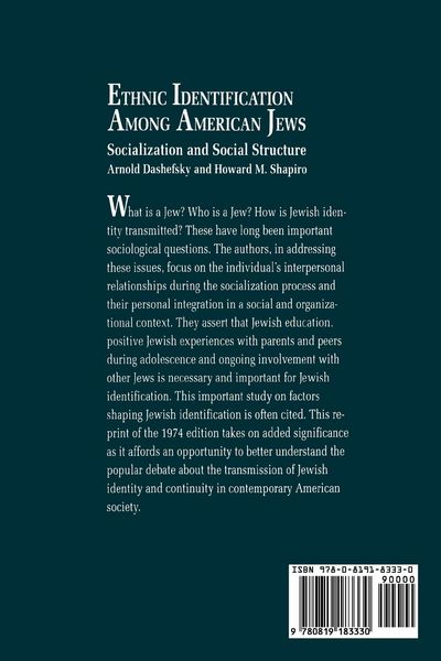 Produktbild: Ethnic Identification Among American Jews