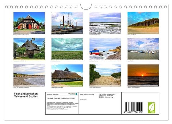 Produktbild: Fischland zwischen Ostsee und Bodden (Wandkalender 2026 DIN A4 quer), CALVENDO Monatskalender