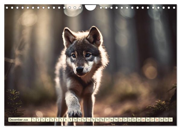 Produktbild: A year among wolves (Wall Calendar 2026 DIN A4 landscape), CALVENDO 12 Month Wall Calendar