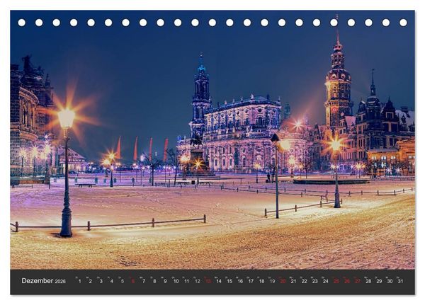 Produktbild: Barockstadt Dresden (Tischkalender 2026 DIN A5 quer), CALVENDO Monatskalender
