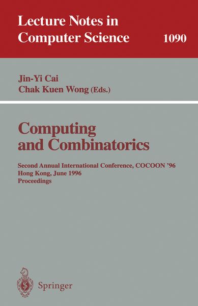 Produktbild: Computing and Combinatorics