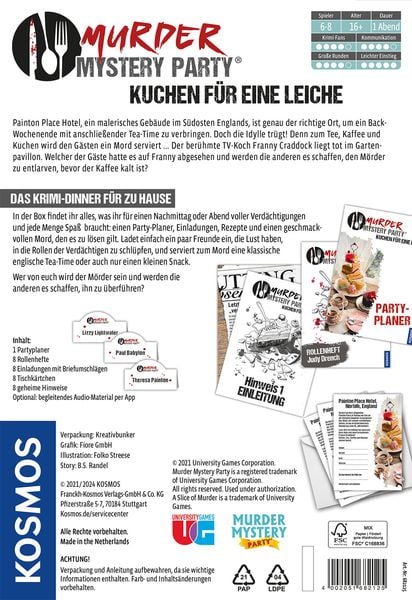 Produktbild: Murder Mystery Party Kuchen f&uuml;r eine Leiche