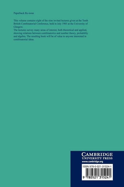 Produktbild: Surveys in Combinatorics 1985