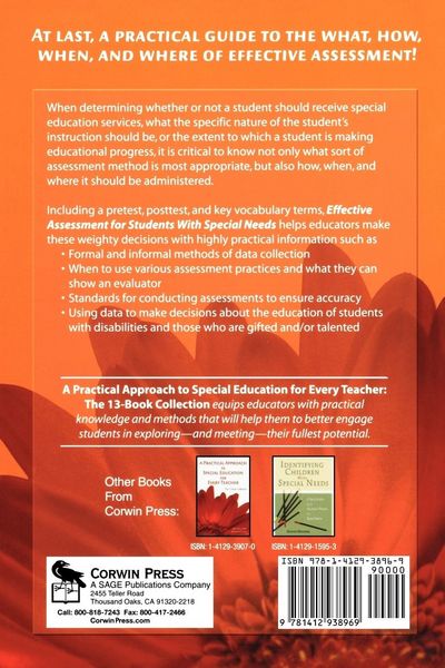 Produktbild: Effective Assessment for Students with Special Needs