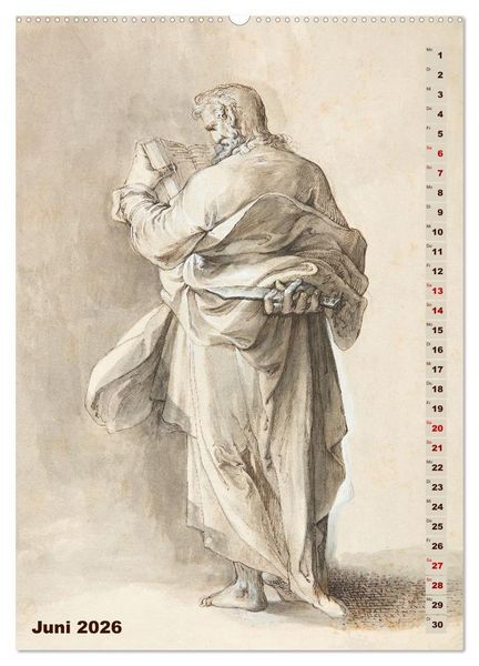 Produktbild: Jesus und die zw&ouml;lf Apostel (hochwertiger Premium Wandkalender 2026 DIN A2 hoch), Kunstdruck in Hochglanz