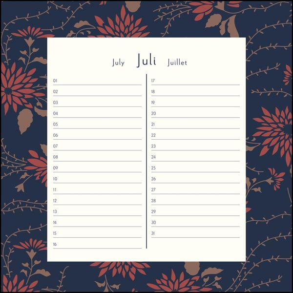 Produktbild: Immerw&auml;hrender Geburtstagskalender &ndash; Lovely Flowers &ndash; Haferkorn & Sauerbrey &ndash; Quadrat-Format 24 x 24 cm
